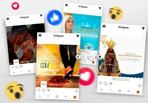 Pack Católico Mídia Sociais Editável 250 Psd Fontes Religião