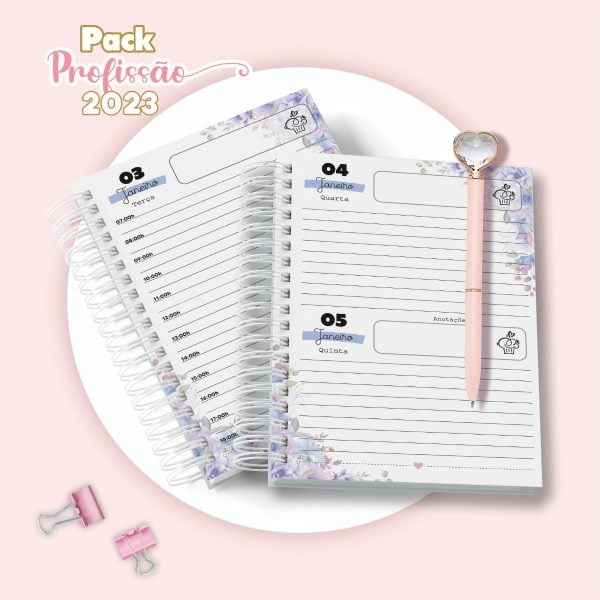 Pack Digital Agendas Profissões Planner Capa Miolo + Caneca