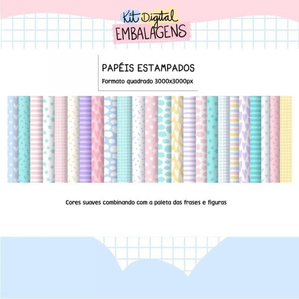 Pack Digital Artes Para Embalagens Papelaria Personalizados