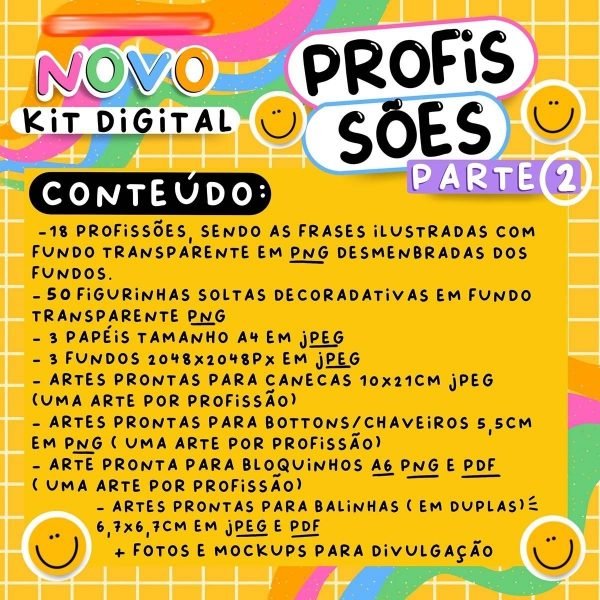 Pack Digital Profissões 2 Artes P/ Personalizados Artesanato