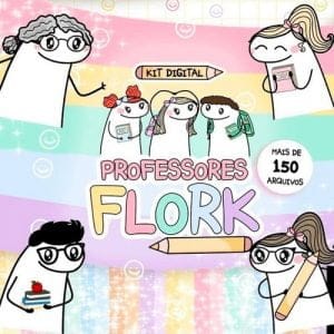 Pack Flork Professores Caneca Camiseta Ilustrações Frases