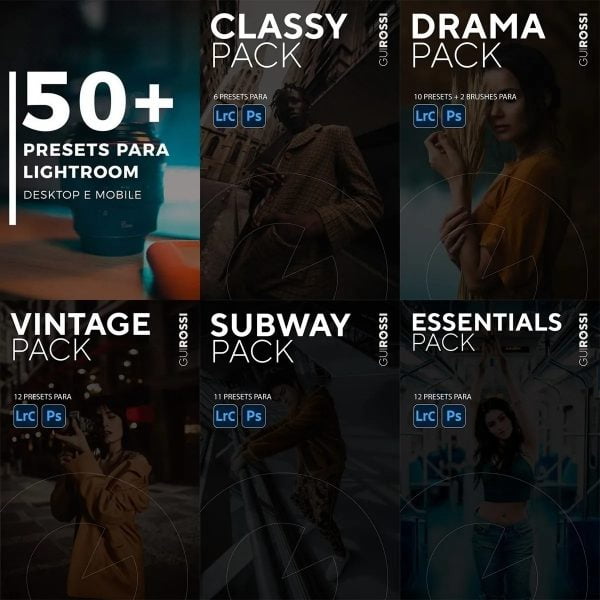 Pack Presets Lucas Pinhel, Luizclas, Guii Rossi, Cinematic +