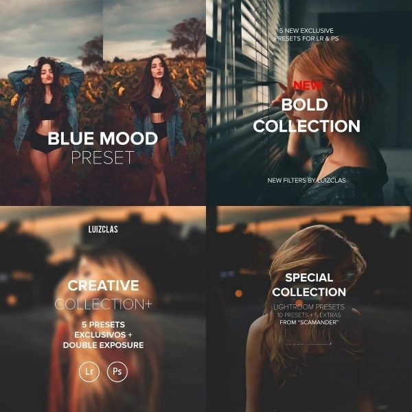 Pack Presets Lucas Pinhel, Luizclas, Guii Rossi, Cinematic +