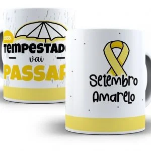 Pacote Estampas Caneca Flork Sublimação Setembro Amarelo Png