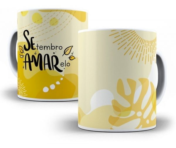 Pacote Estampas Caneca Flork Sublimação Setembro Amarelo Png