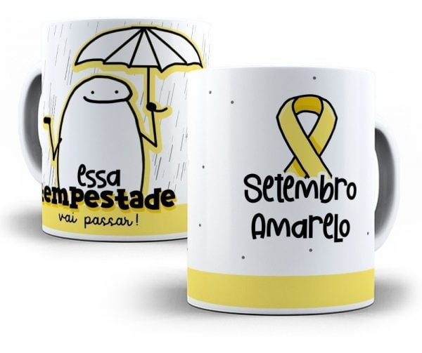 Pacote Estampas Caneca Flork Sublimação Setembro Amarelo Png