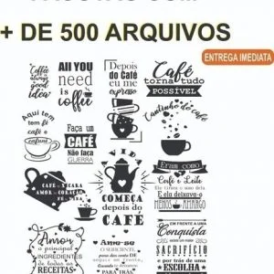 Pacote Vetores Frases Cozinha Cafe Adesivos Lase Router Cnc