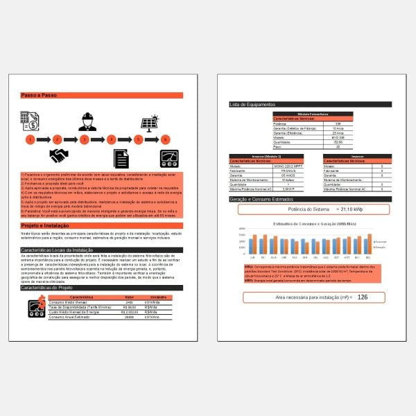 Planilha De Proposta De Energia Solar Payback Orçamento Pdf