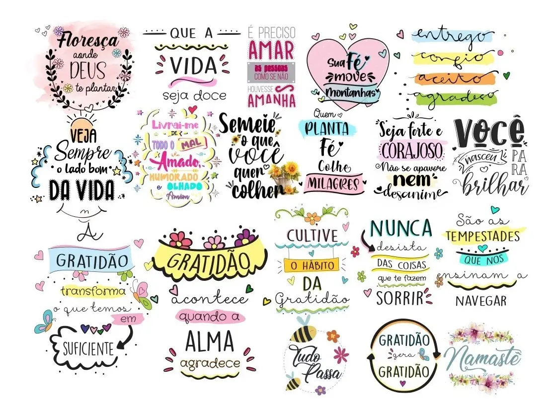 Kit Arquivos Digitais Lettering Frases Motivacionais Png 3 Kit Arquivos Digitais Lettering Frases Motivacionais Png - Imagem 3