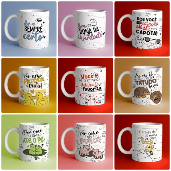 30 Designs Criativos para Canecas - Tema Namorados Flork