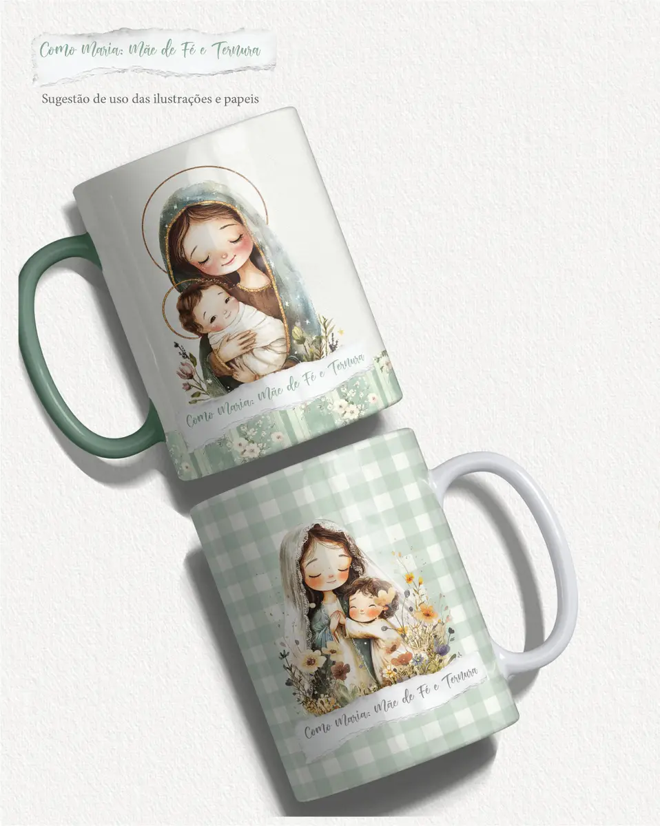 Pacote Aquarela Digital: Maria, Ícone de Ternura PNG 5 Pacote Aquarela Digital: Maria, Ícone de Ternura PNG - Imagem 5