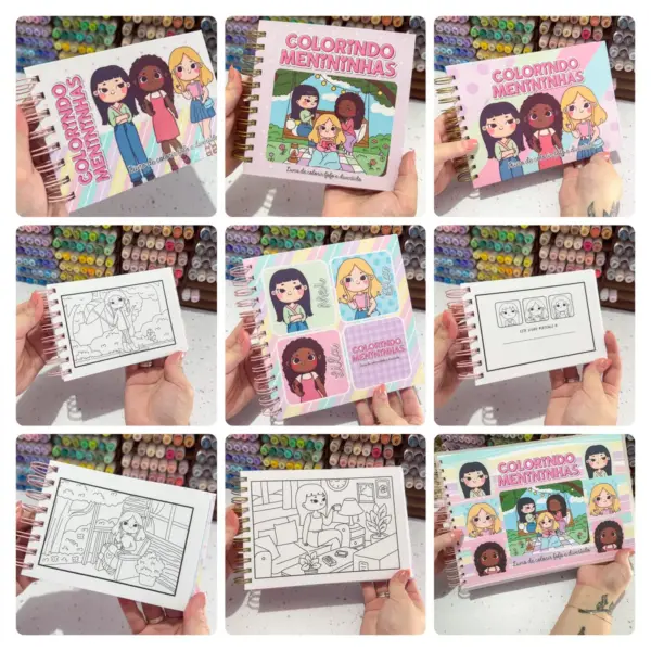 Desenhos para Colorir - Meninas em Versão Digital - Imagem 2