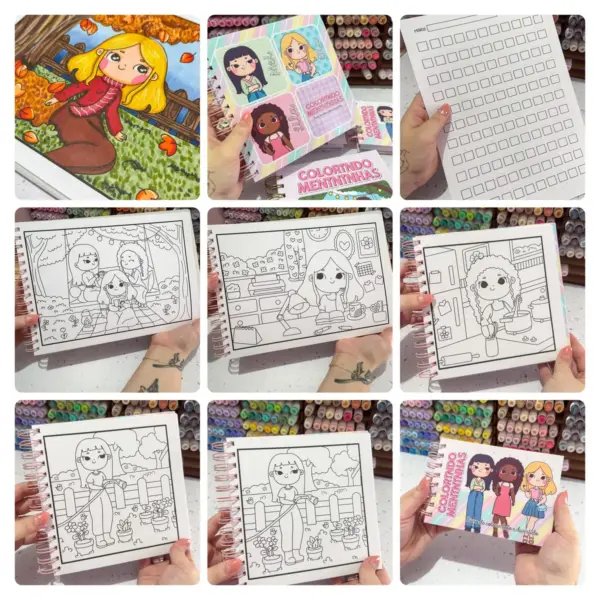 Desenhos para Colorir - Meninas em Versão Digital - Imagem 3