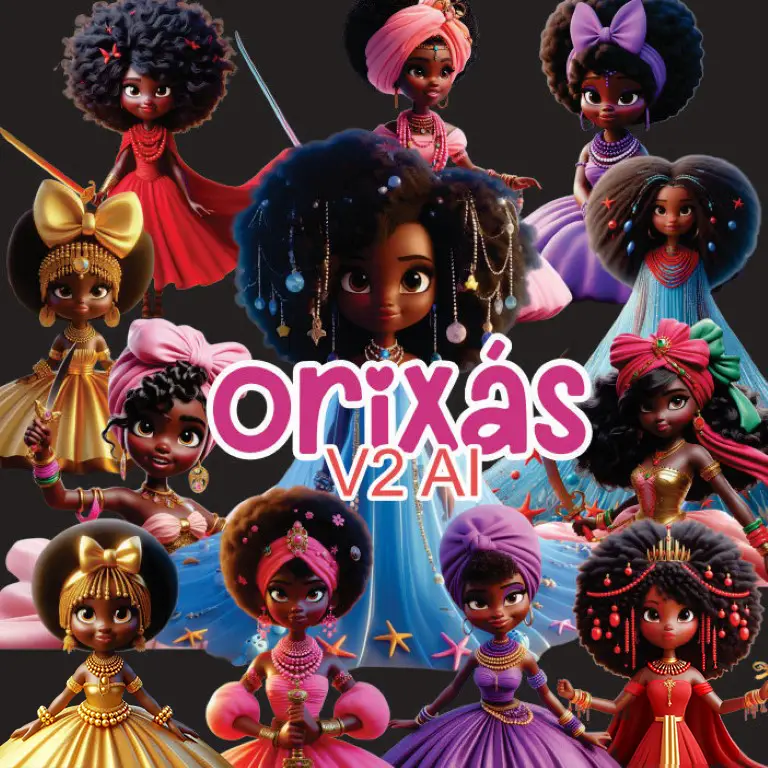 Imagens dos Orixás em 3D – Kit Digital em Formato PNG 2 Imagens dos Orixás em 3D – Kit Digital em Formato PNG - Imagem 2