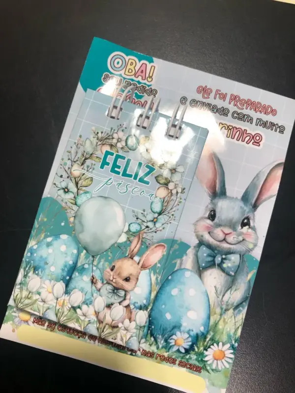 Kit de Papelaria Páscoa: Cartão e Mini Block Capa em PDF - Imagem 4