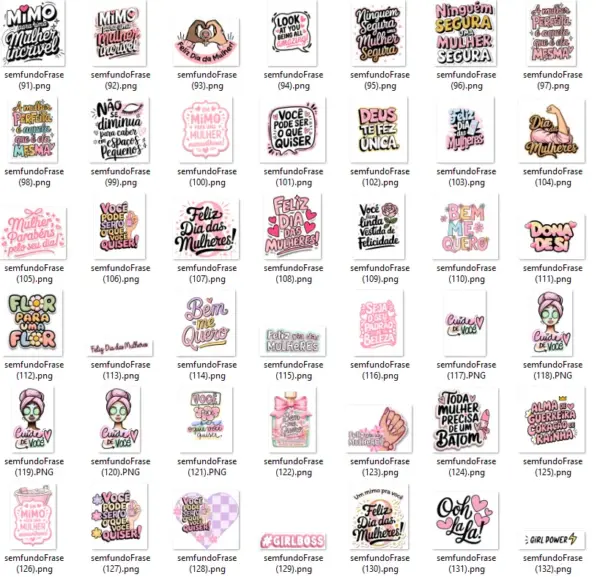 Kit Digital Frases Fortes para Presente Dia das Mulheres - Imagem 21