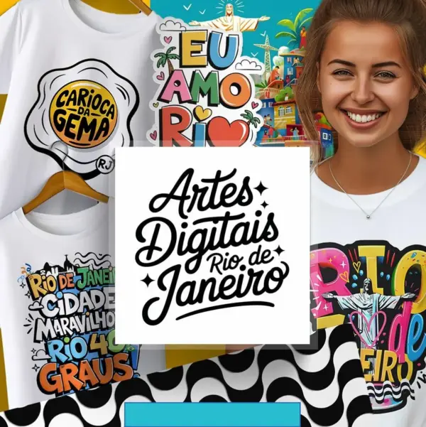 Arte Digital Rio de Janeiro: Frases Típicas em PNG - Imagem 2