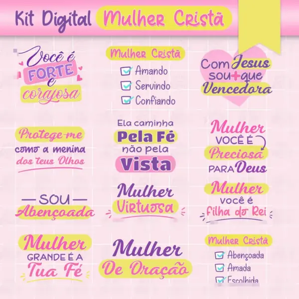 Arquivos PNG Mulher Cristã para Scrapbooking e Paper Crafts Devocionais - Imagem 4