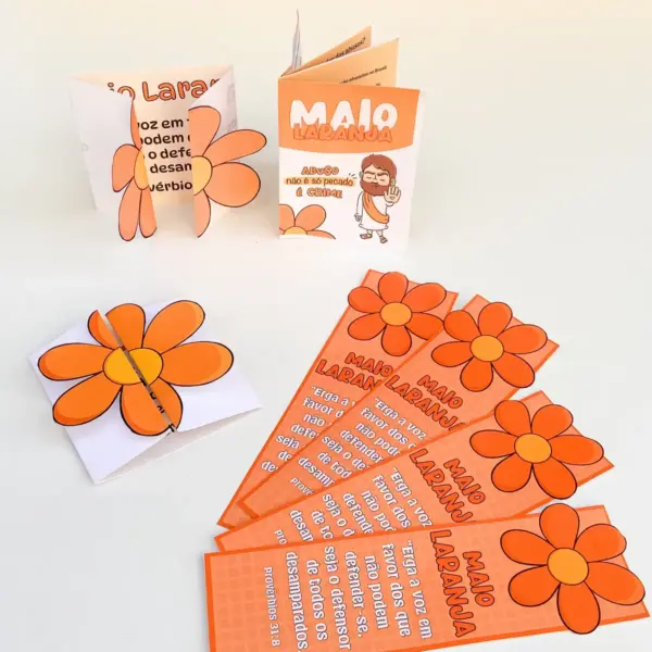 Kit Digital Maio Laranja com Elementos para Paper Crafts - Imagem 4