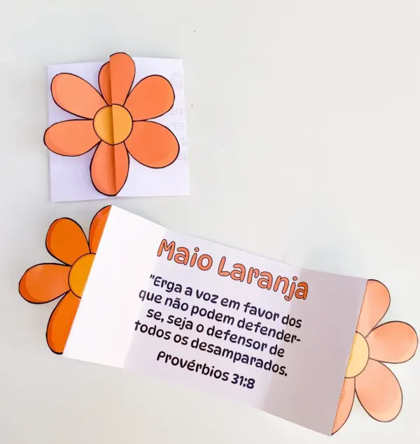 Kit Digital Maio Laranja com Elementos para Paper Crafts - Imagem 6