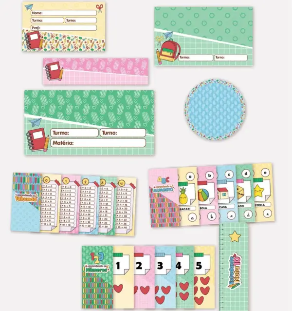 Kit Digital Material Escolar PNG para Personalizados - Imagem 5
