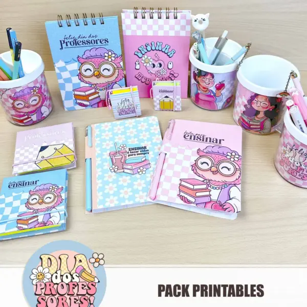 Pack Dia dos Professores Corujinha Printables Digital