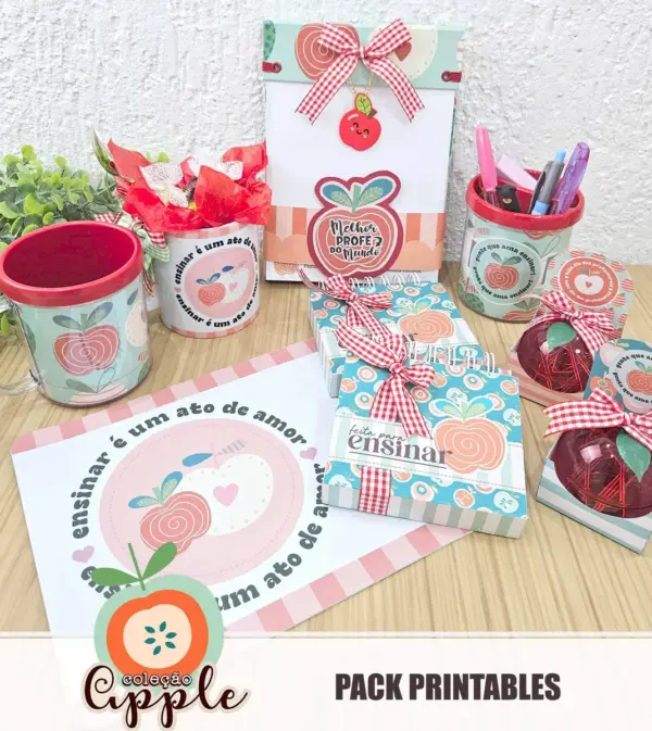 Kit Polly Maçãs para Professores Arquivo Digital Criativo