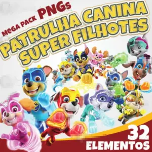 Kit Patrulha Canina Filhotes PNG Scrapbooking Personalizado 4 35372 001