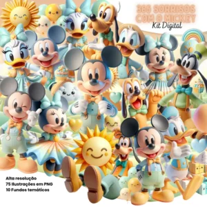 365 Dias de Mickey: Kit Digital em PNG Para Papelaria