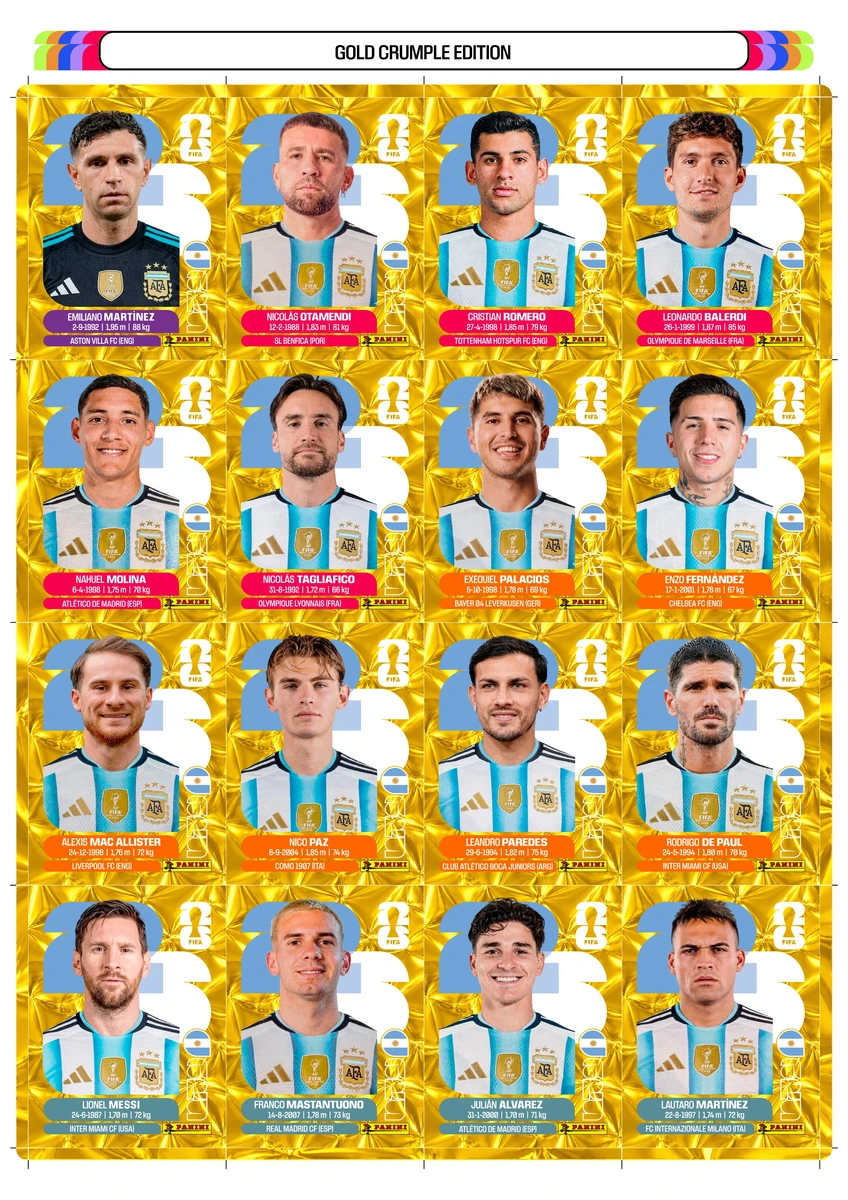 PDF +980 Figurinhas Copa do Mundo 2026 Douradas p/ Imprimir 2 PDF +980 Figurinhas Copa do Mundo 2026 Douradas p/ Imprimir - Imagem 2