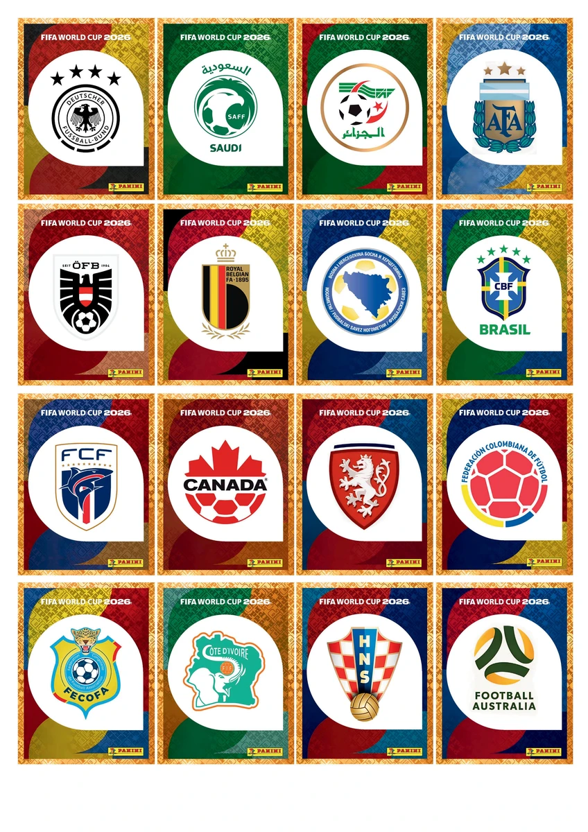 PDF +980 Figurinhas Copa do Mundo 2026 Douradas p/ Imprimir 4 PDF +980 Figurinhas Copa do Mundo 2026 Douradas p/ Imprimir - Imagem 4