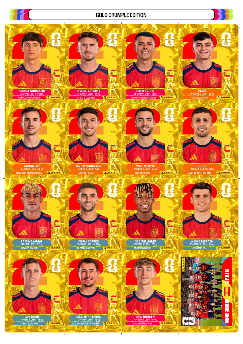 PDF +980 Figurinhas Copa do Mundo 2026 Douradas p/ Imprimir 7 PDF +980 Figurinhas Copa do Mundo 2026 Douradas p/ Imprimir - Imagem 7