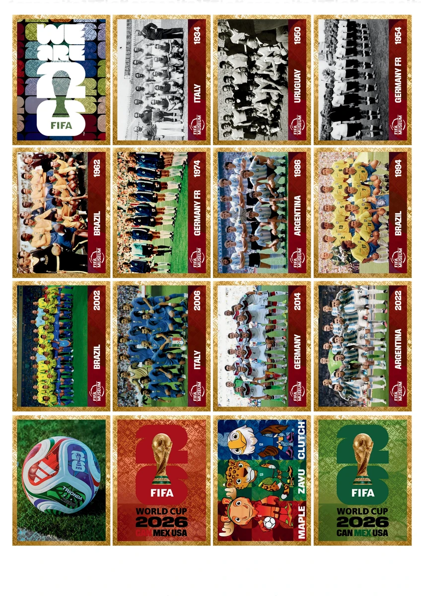 PDF +980 Figurinhas Copa do Mundo 2026 Douradas p/ Imprimir 8 PDF +980 Figurinhas Copa do Mundo 2026 Douradas p/ Imprimir - Imagem 8