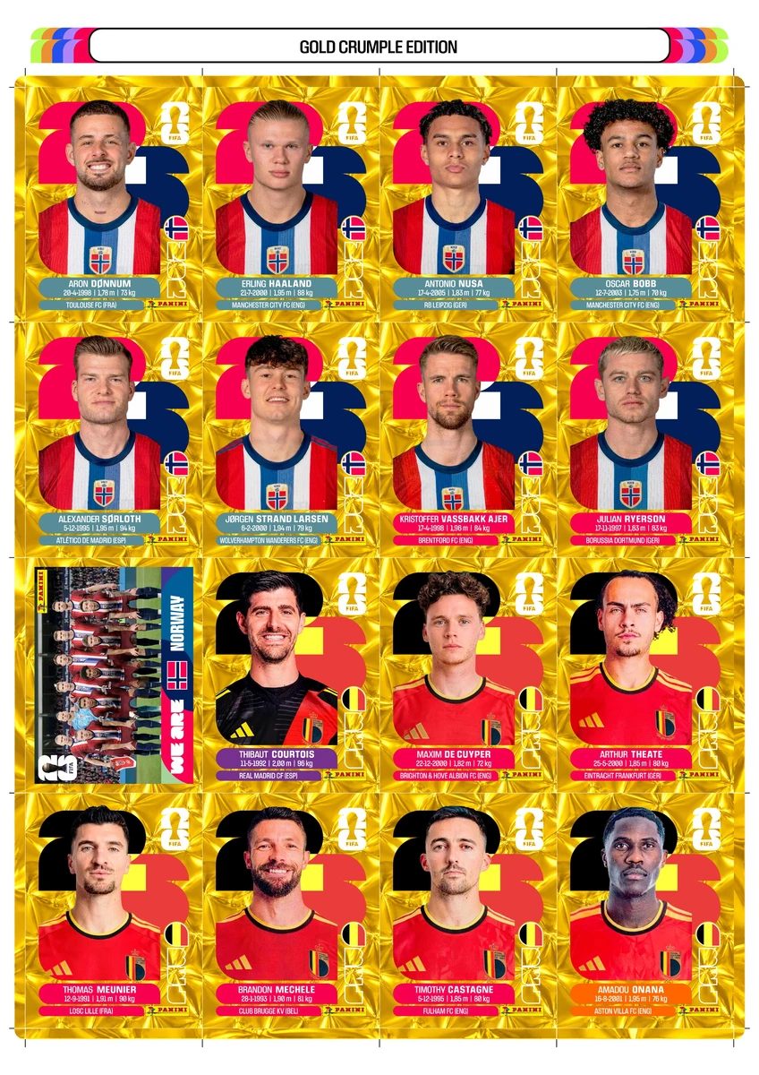 PDF +980 Figurinhas Copa do Mundo 2026 Douradas p/ Imprimir 9 PDF +980 Figurinhas Copa do Mundo 2026 Douradas p/ Imprimir - Imagem 9