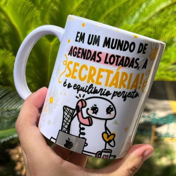 4 Artes Caneca Flork Secretária Frases Meme Sublimação