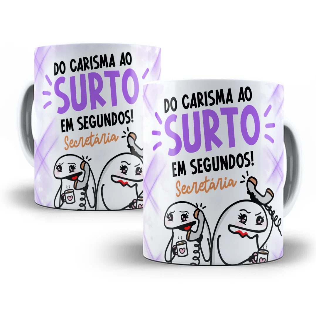 4 Artes Caneca Flork Secretária Frases Meme Sublimação 1 4 Artes Caneca Flork Secretária Frases Meme Sublimação