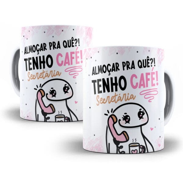 4 Artes Caneca Flork Secretária Frases Meme Sublimação