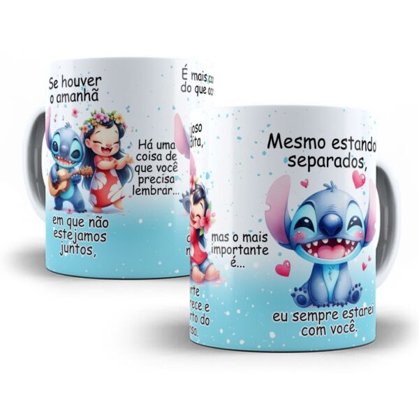 4 Estampas Caneca Lilo e Stitch Png Sublimação Amizade