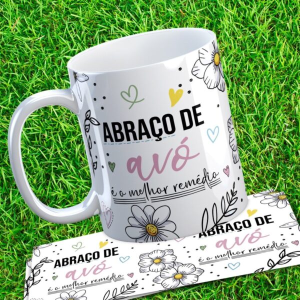 5 Artes Canecas Dia dos Avós Amor Eterno - Png e Corel