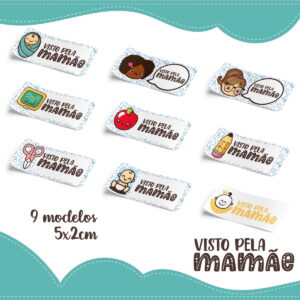 adesivo visto pela mamae menino e menina em png pdf e dxf
