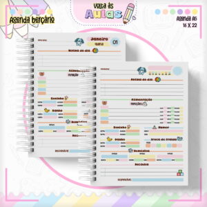 agenda bercario para imprimir com 5 capas e miolo a5