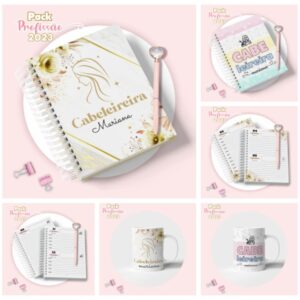 agenda cabeleireira feminina arquivo digital pack planner