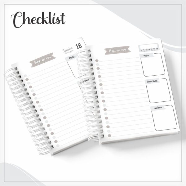 Agenda Checklist Masculina Azul - Arquivo Digital