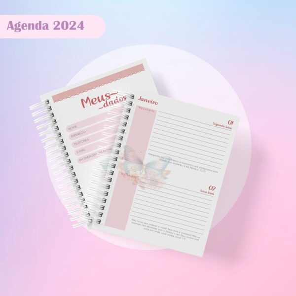 Agenda Cristã Feminina Datada 2024 - Arquivo Digital