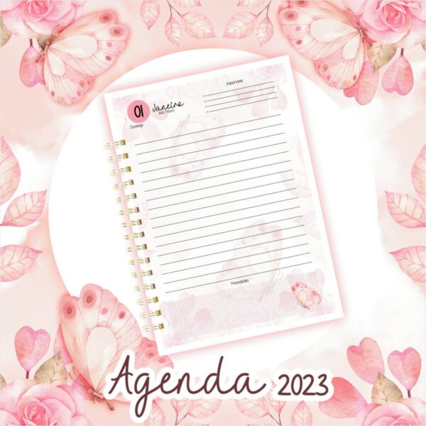 Agenda Datada 2023 Borboletas - Arquivo Digital
