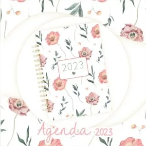 Agenda Datada 2023 Floral Rosinha - Arquivo Digital