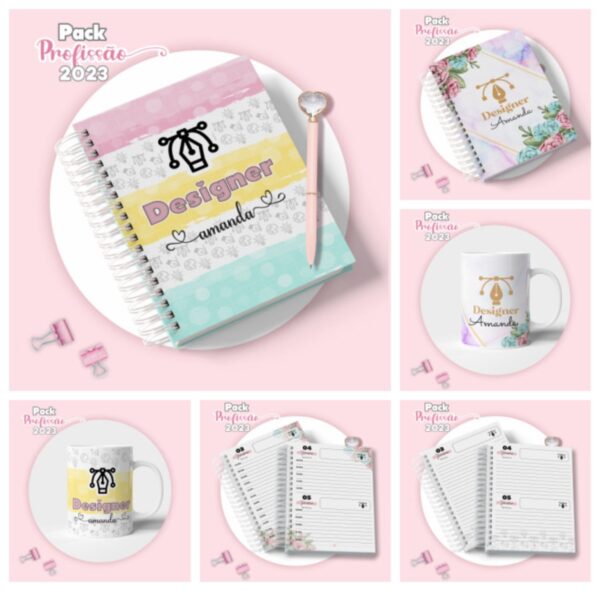 Agenda Designer Feminina - Arquivo Digital