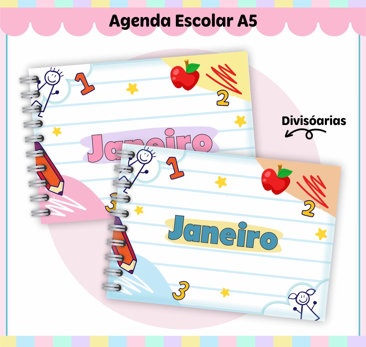 Agenda Escolar A6 Personalizável e Digital 1 Agenda Escolar A6 Personalizável e Digital
