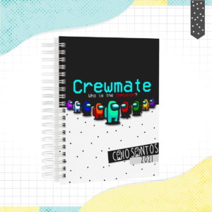 agenda escolar among us para imprimir e encadernar