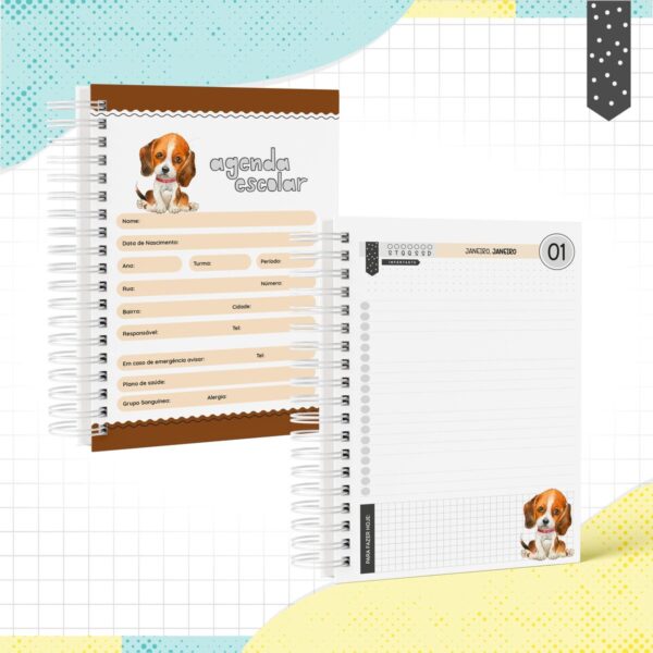Agenda Escolar Cachorrinho - Arquivo Digital